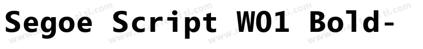 Segoe Script W01 Bold字体转换